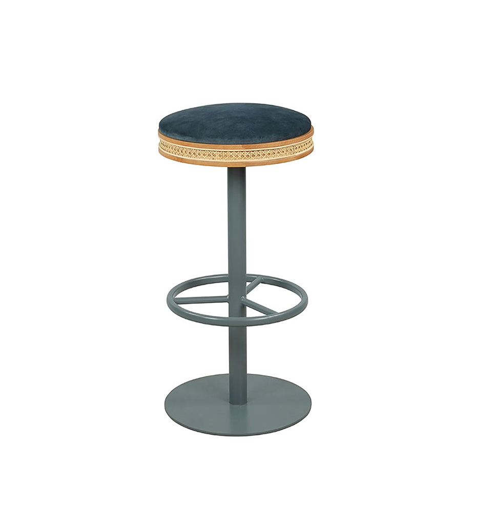 Blakey Steel Cane Counter Stool - Swivel -