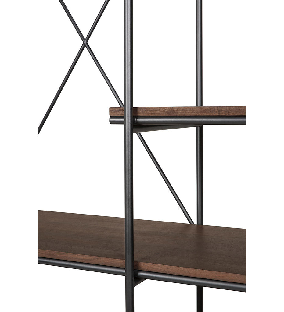 Oscar Hanging Rack - Varnished Brown Teak - 55 in.