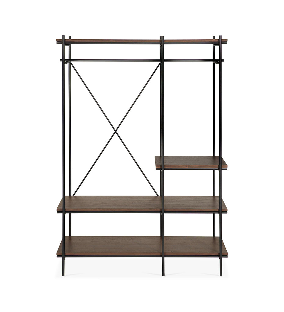 Oscar Hanging Rack - Varnished Brown Teak - 55 in.