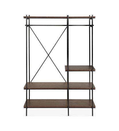 Oscar Hanging Rack - Varnished Brown Teak - 55 in.