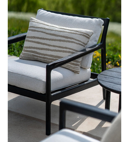 White Stripes Outdoor Cushion - Lumbar