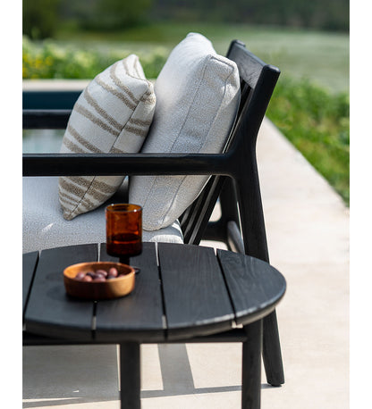 White Stripes Outdoor Cushion - Lumbar