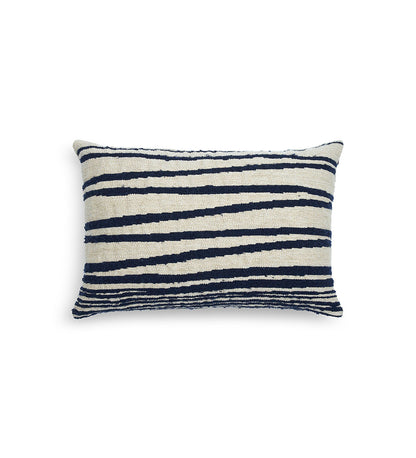 Stripes Cushion- White - Lumbar