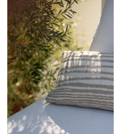 White Stripes Outdoor Cushion - Lumbar