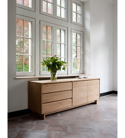 Oak Wave Sideboard - 2 Doors