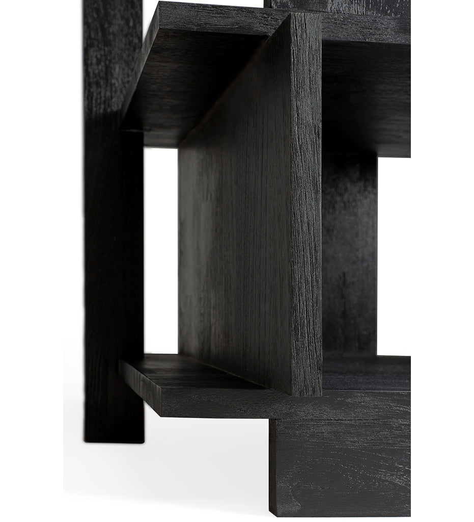 Abstract Rack - Teak Black Varnished