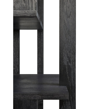 Abstract Rack - Teak Black Varnished