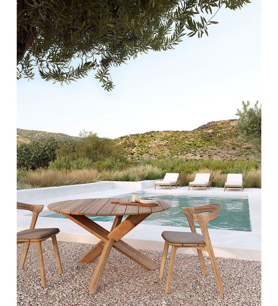 Teak Circle Outdoor Dining Table -