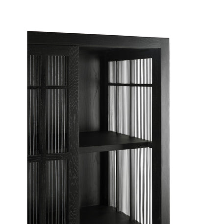 Oak Burung Storage Cupboard - Black