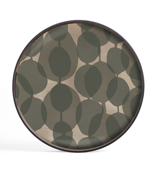 Connected Dots Glass Tray - Round - S