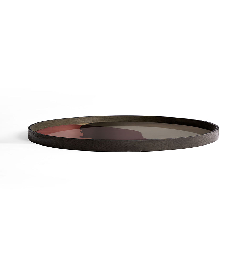 Combined Dots Glass Tray - Round - XL -