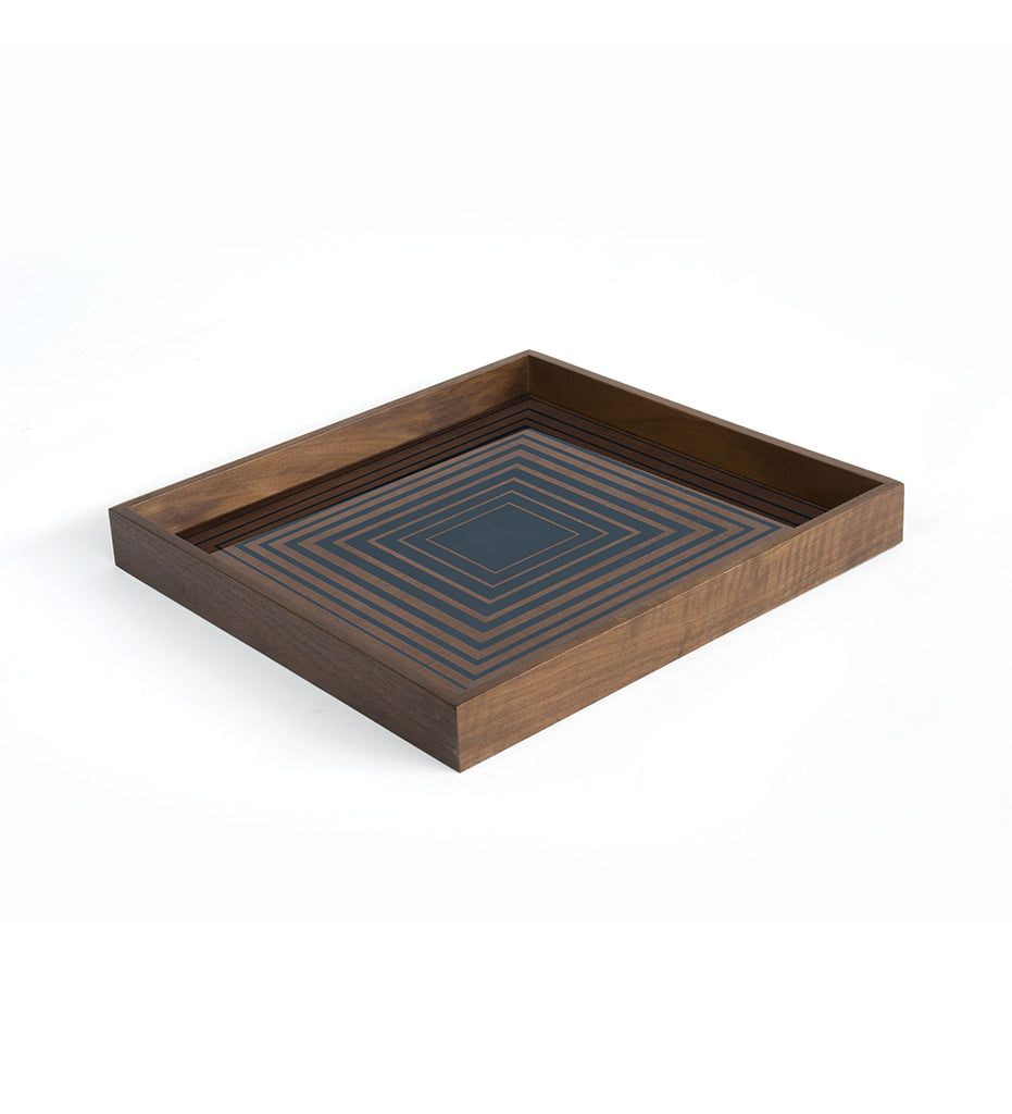 Ink Squares Glass Tray - Square -