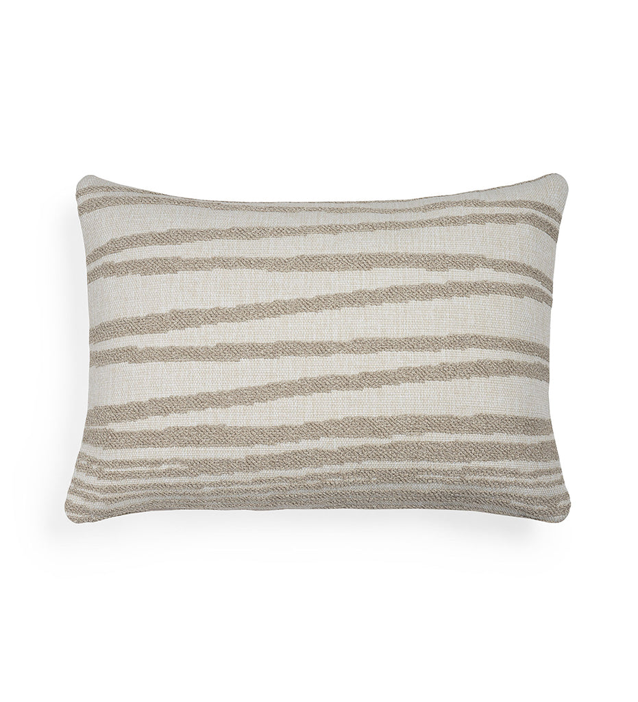 White Stripes Outdoor Cushion - Lumbar