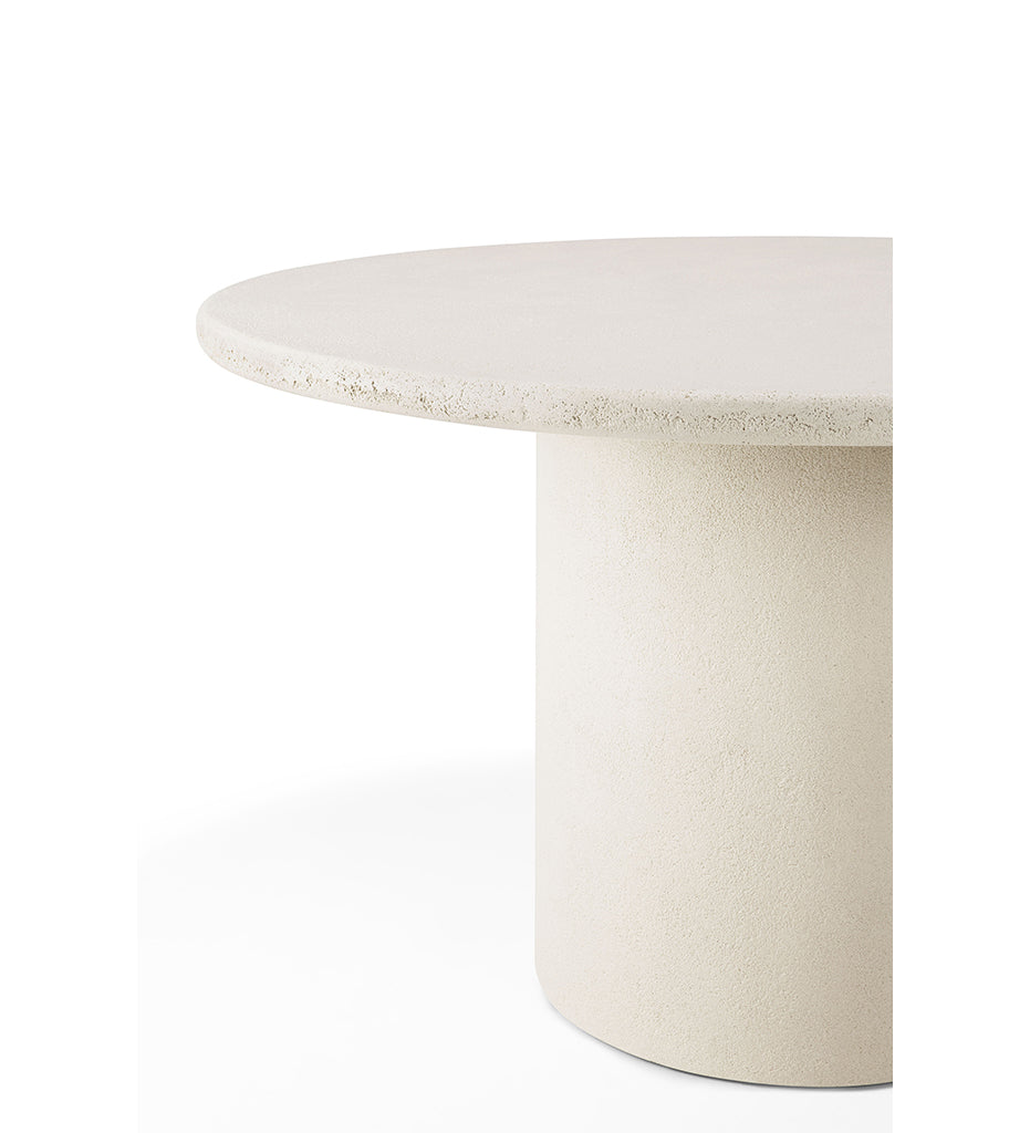 Elements Dining Table - Microcement - Off White - Round -