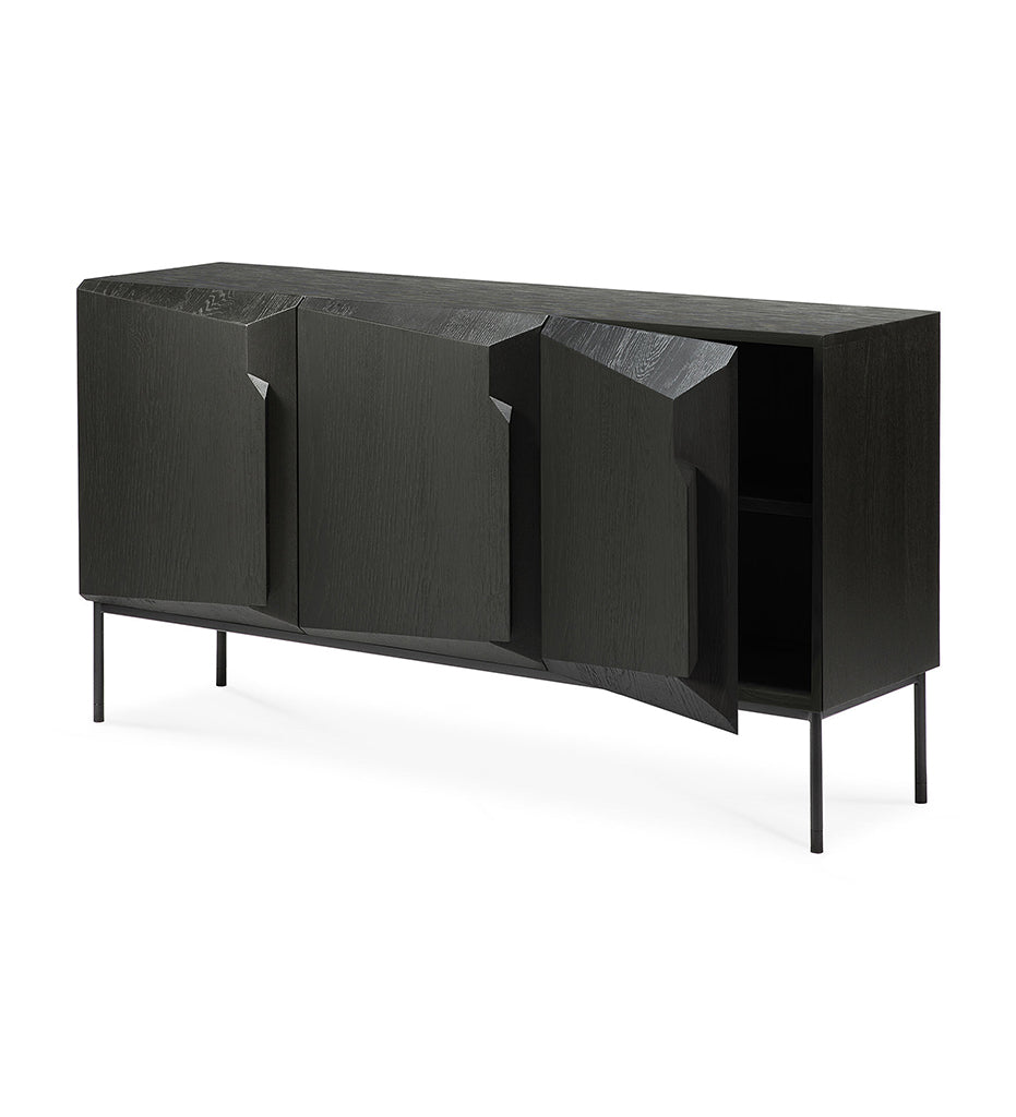 Oak Stairs Black Sideboard -