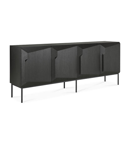 Oak Stairs Black Sideboard -