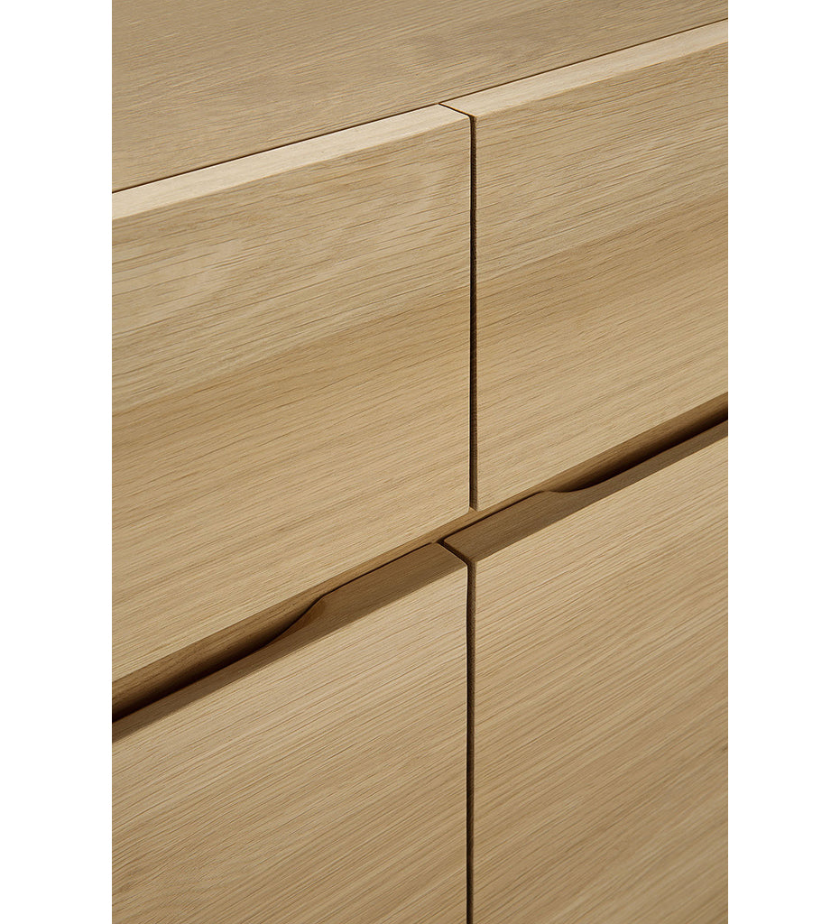 Oak Ligna Sideboard - Black Metal - 3 Doors