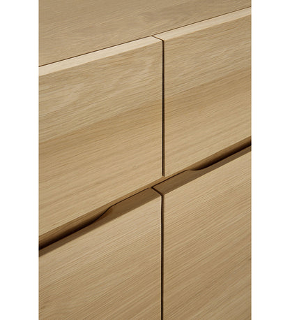 Oak Ligna Sideboard - Black Metal - 4 Doors