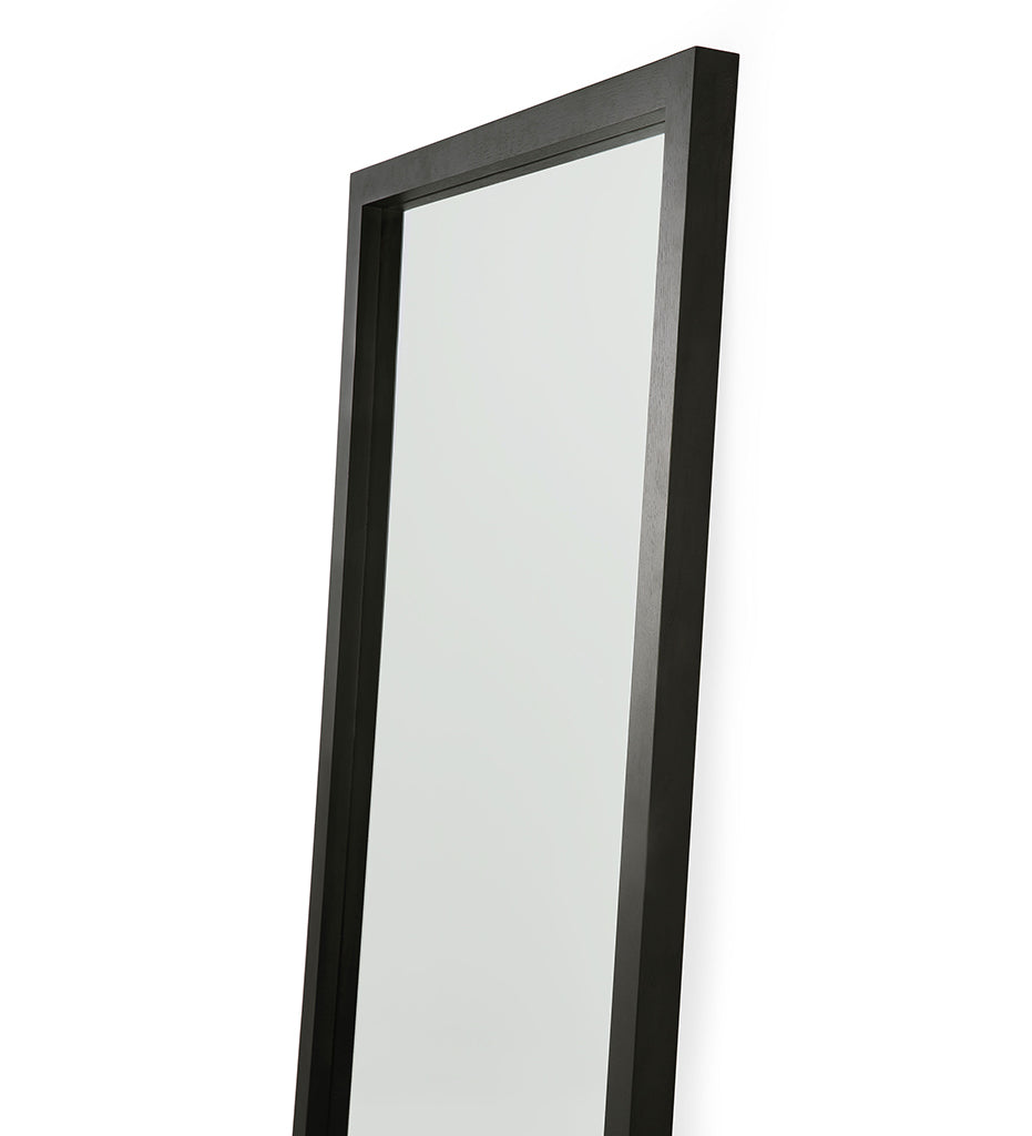 Oak Light Frame Floor Mirror