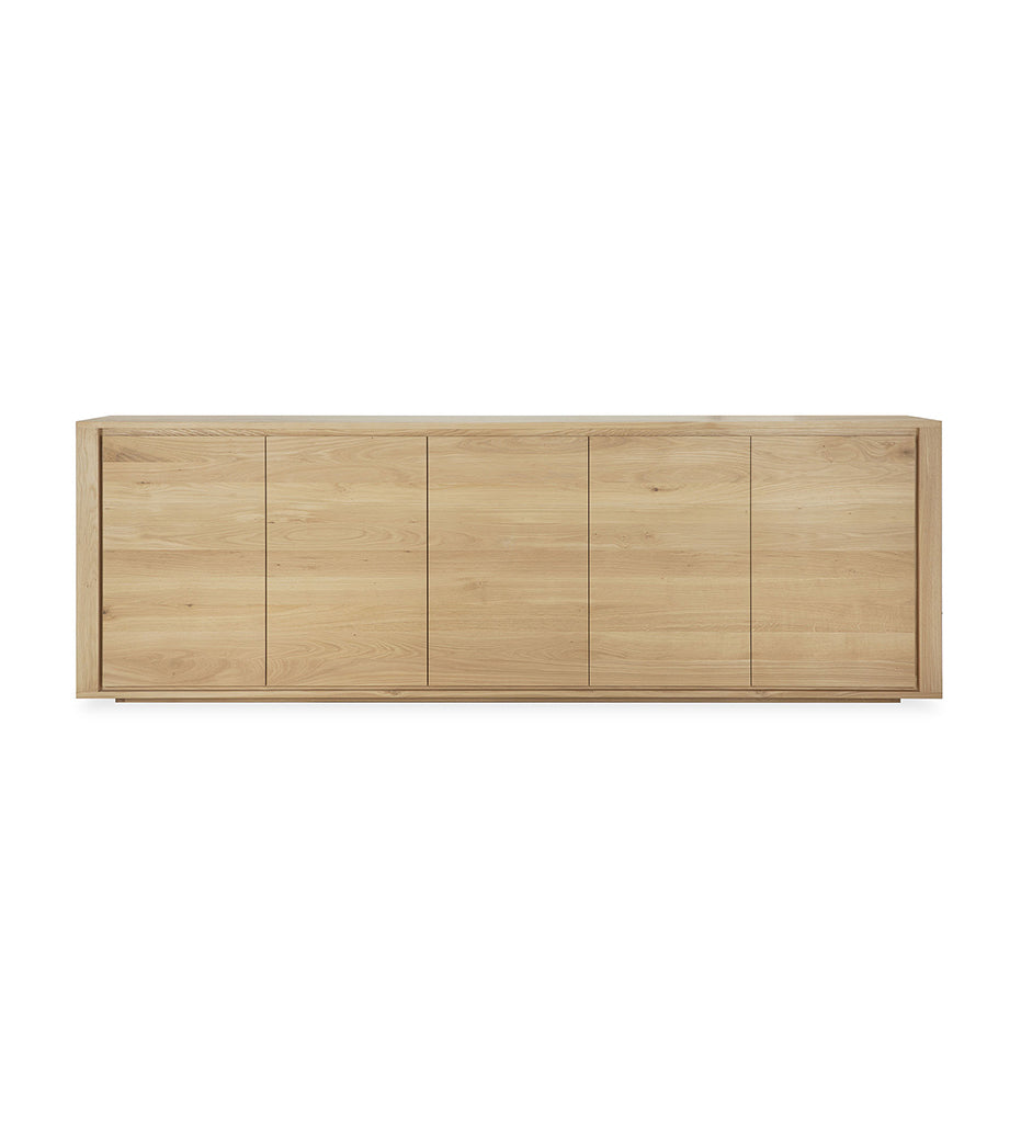 Oak Shadow Sideboard - 5 Doors