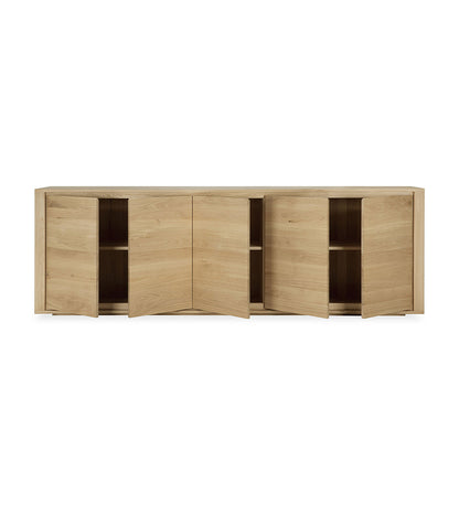 Oak Shadow Sideboard - 5 Doors