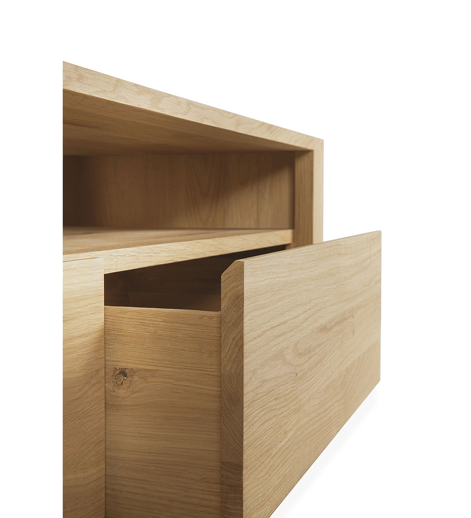 Oak Shadow TV Cupboard - Drawers -