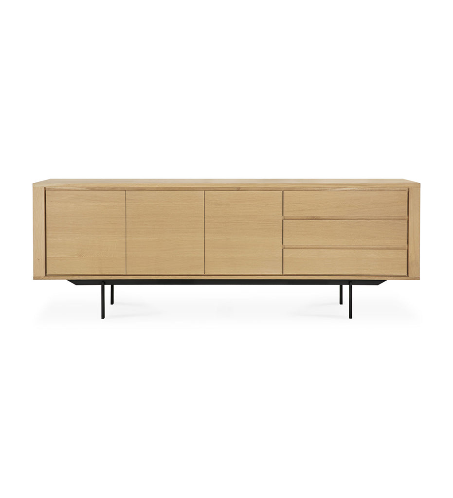 Oak Shadow Sideboard - Black Legs - 3 Doors