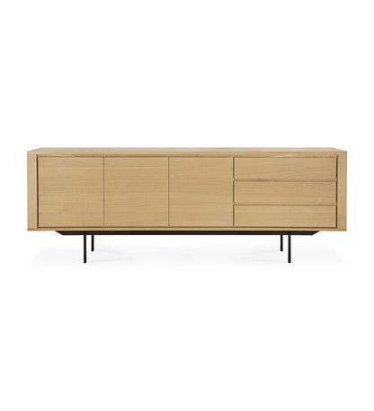 Oak Shadow Sideboard - Black Legs - 3 Doors