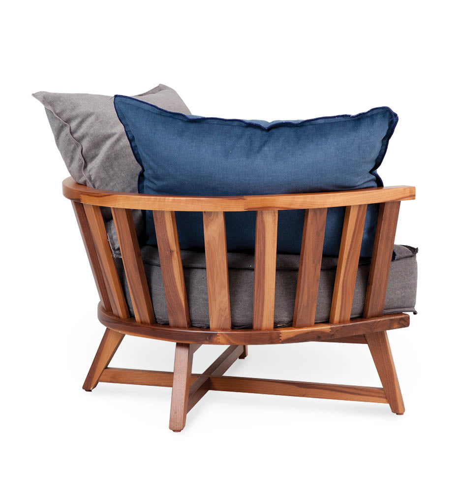 Cage Beech Lounge Chair with Cushions -