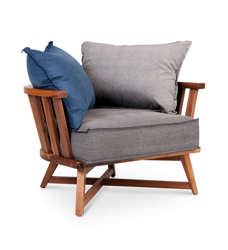 Cage Teak Lounge Armchair