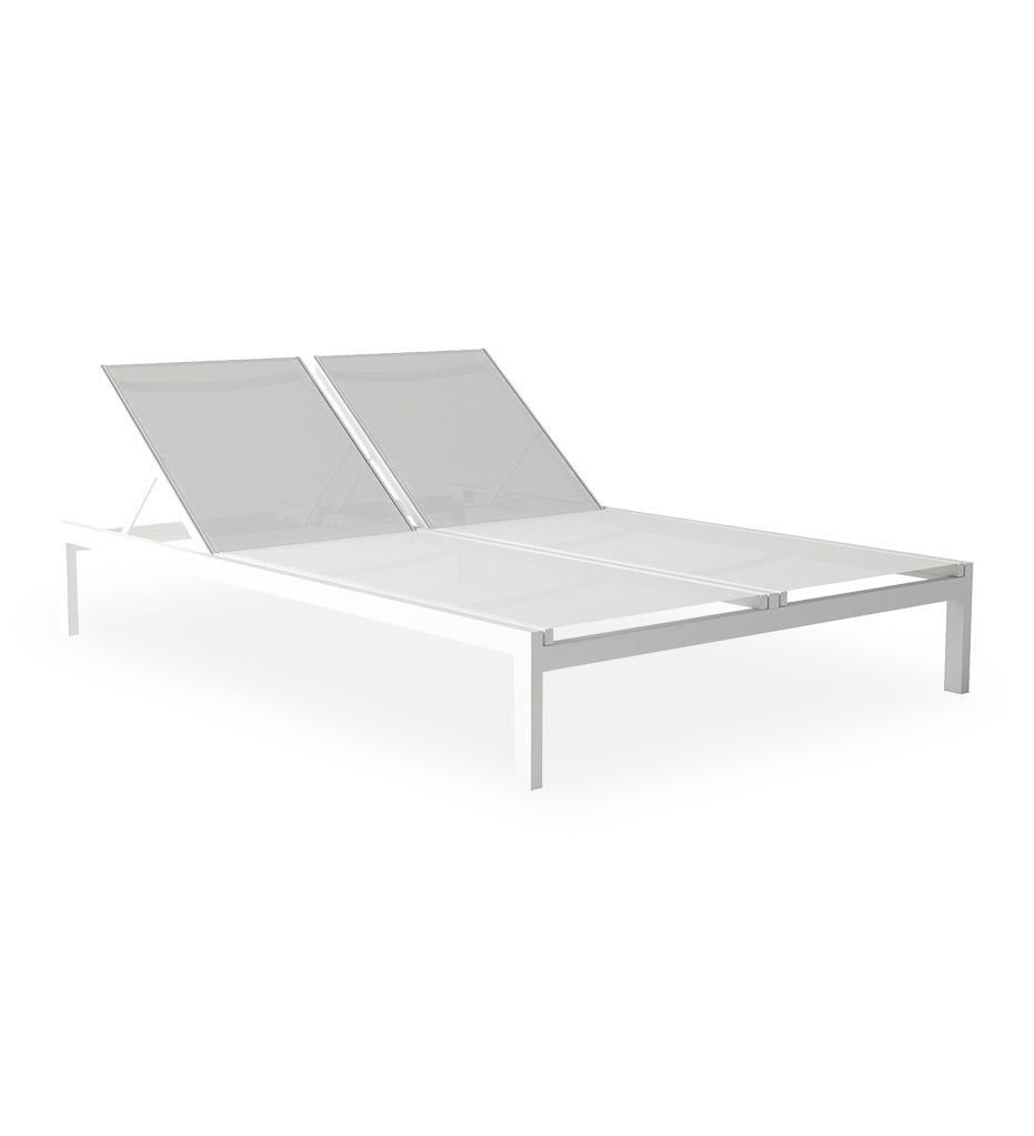 Milos Double Sunlounger With Int Wheels -