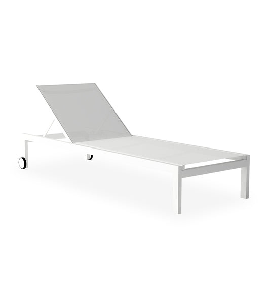 Milos Tall Sunlounger With Ext Wheels -