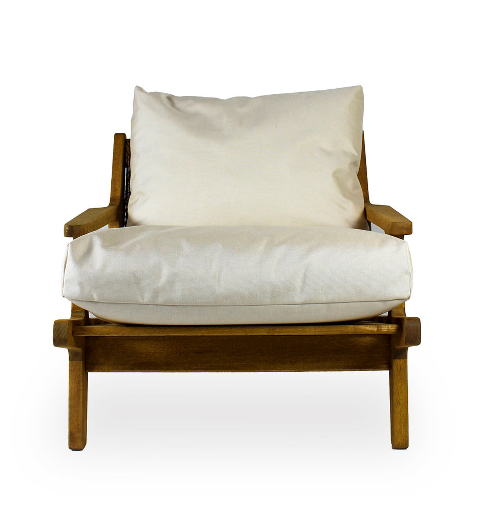 Miliana Cord Lounge Chair - Beech -