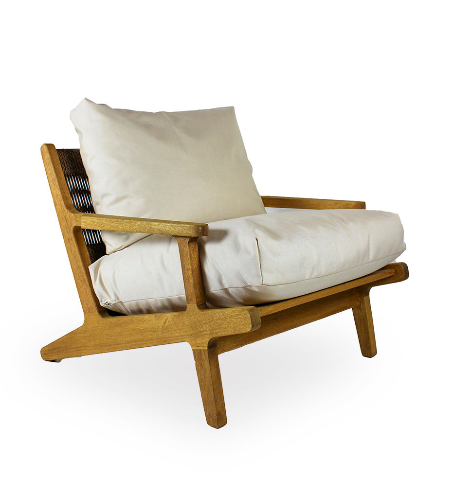 Miliana Cord Lounge Chair - Beech -