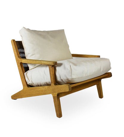 Miliana Cord Lounge Chair - Iroko