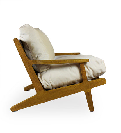 Miliana Cord Lounge Chair - Beech -