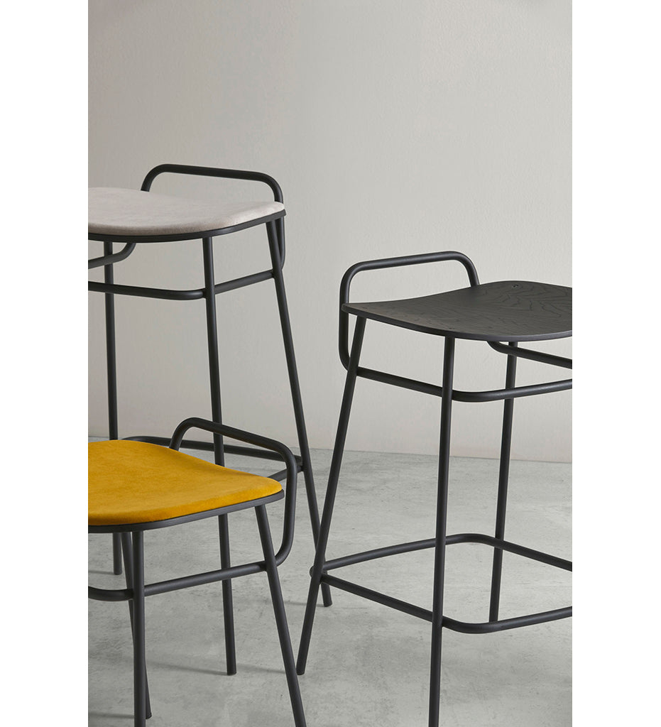 lifestyle, Blasco & Vila Fosca Handle Dining Stool - Upholstered