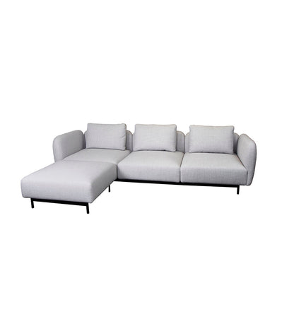 Aura 3-Seater Sofa w/ High Armrest & Chaise Lounge - Left Facing