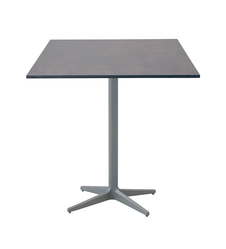 Drop Cafe Table Base - Square Tops - 29.6" Square dark Grey HPL