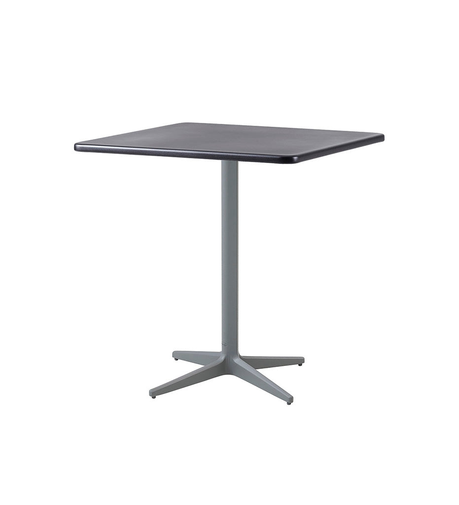 Drop Cafe Table Base - Square Tops - 29.6" Square Aluminum Top Lava Grey