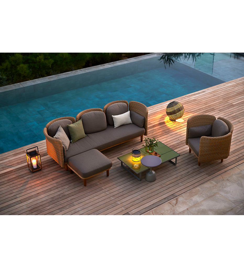 lifestyle, cane-Line Arch 2-Seater Sofa w/ Low Arm-Backrest