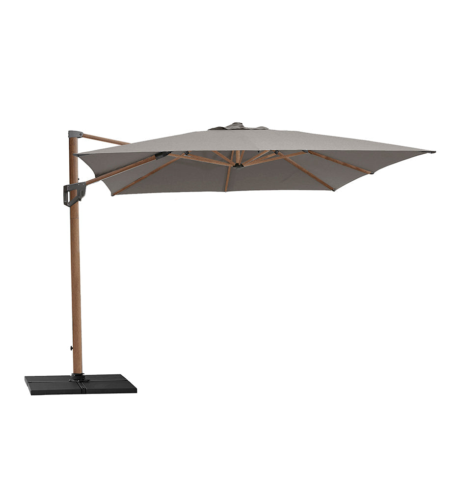 Hyde Luxe Tilt Rectangle Umbrella - Wooden Look