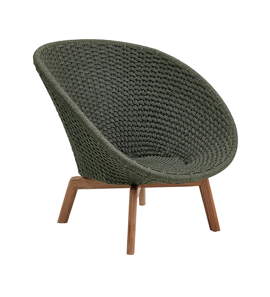 Peacock Rope Lounge Chair with Teak Legs - Outdoor