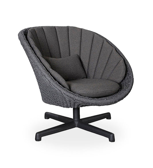 Peacock Lounge Chair with Swivel Legs