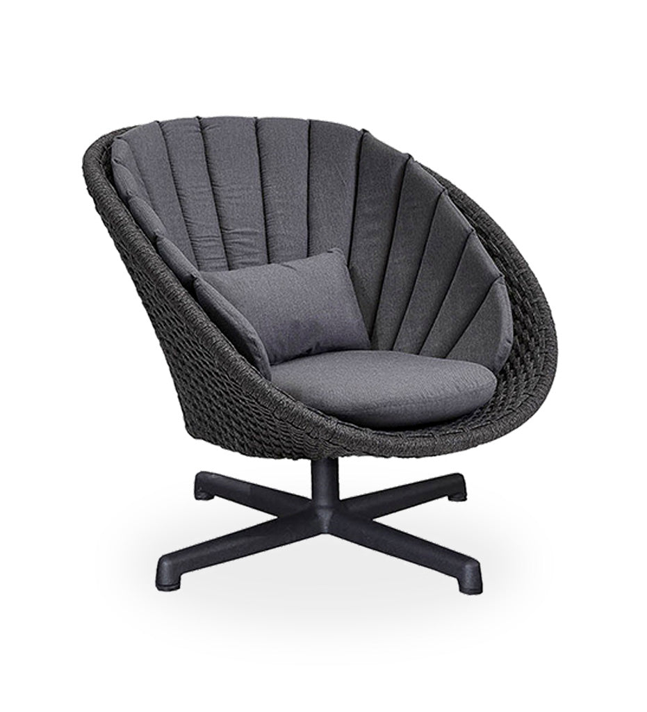 Peacock Lounge Chair with Swivel Legs