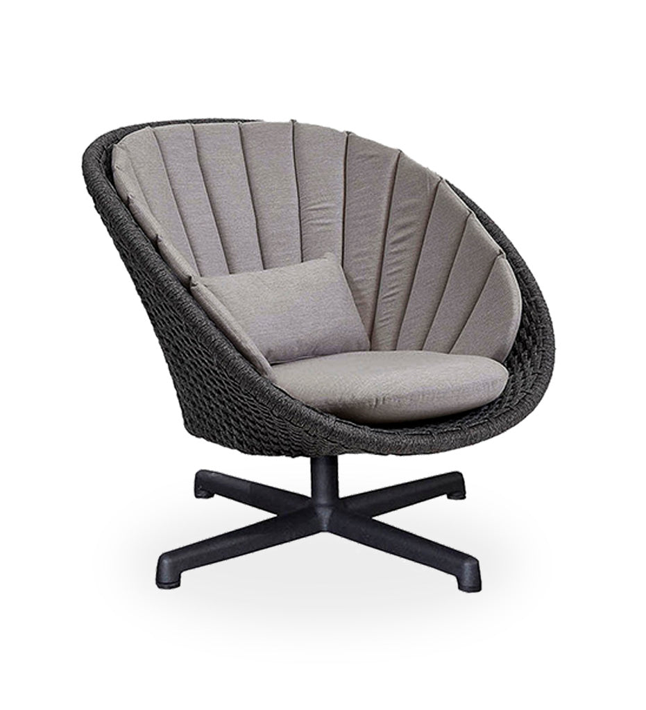 Peacock Lounge Chair with Swivel Legs