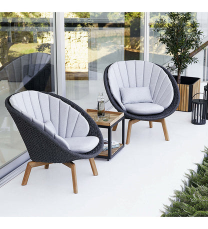 Peacock Rope Lounge Chair with Teak Legs - Outdoor