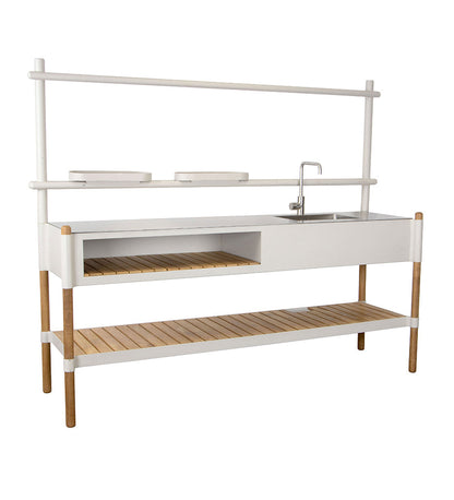 Sticks Kitchen Module with Teak Shelf