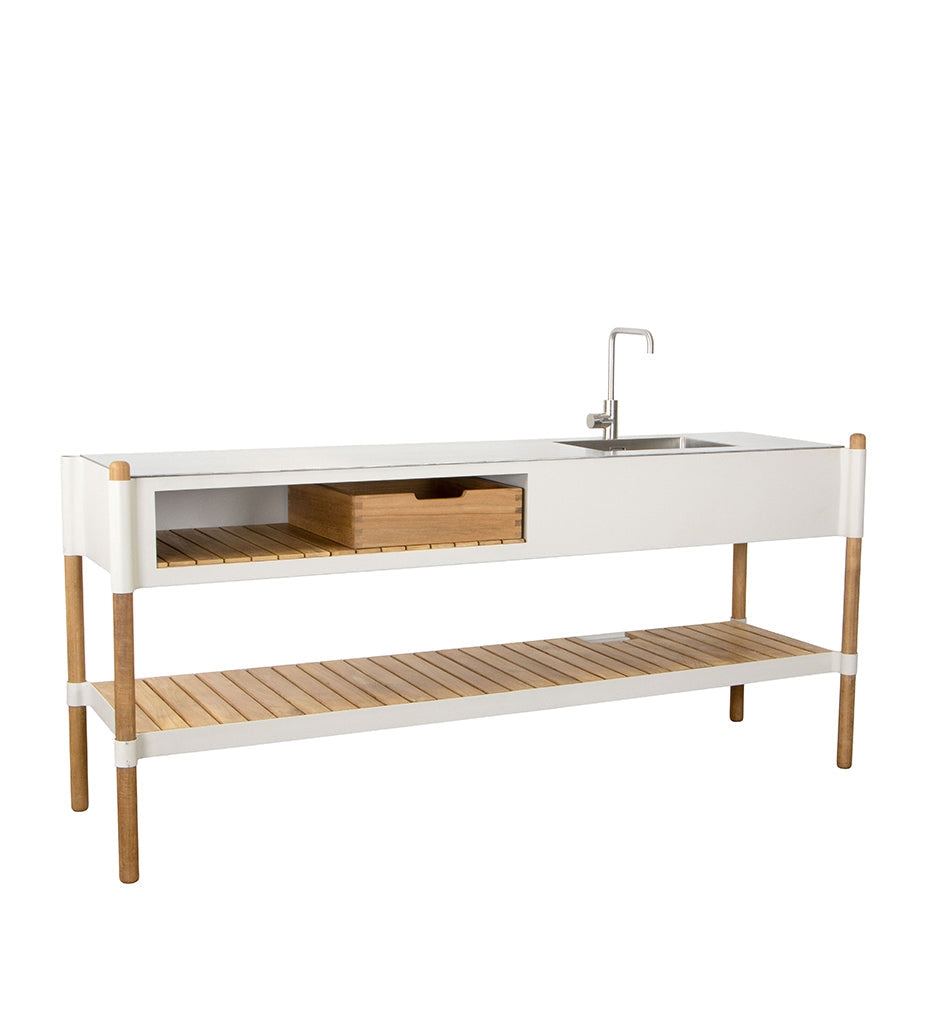 Sticks Kitchen Module with Teak Shelf