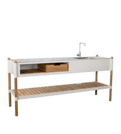 Sticks Kitchen Module with Teak Shelf